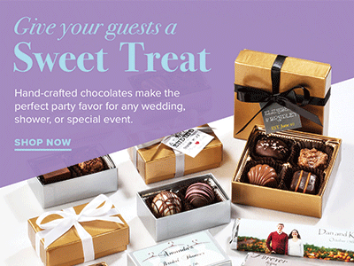 Sweet Party Favors chocolate email gift boxes shop now