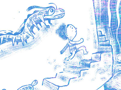 Running up Sandcastles book childrens illustration