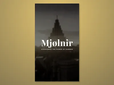 Mjølnir app splash screen app fantasy fantasy interface interface marvel mjolnir mjølnir plaifair screen splash thor