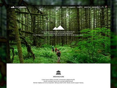 VisitArmenia agency design landing page travel ui ux web