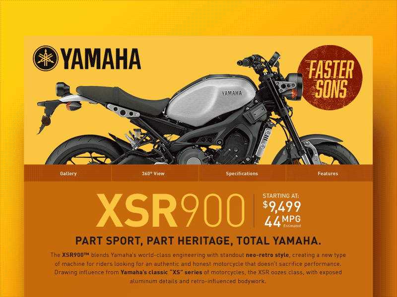 Daily UI #003 - Landing Page 003 daily ui landing page motorcycle yamaha