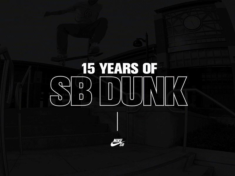 15 Years Nike SB Dunk Archive animation design javascript nike sb sb dunk