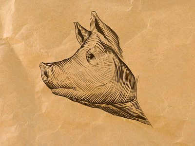 Here Piggy Piggy illustration