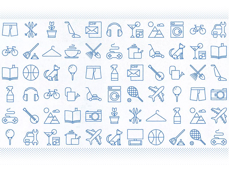 OddJobb Explainer Storyboard blue explainer halftone high five icons motion storyboard task