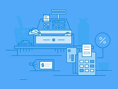 Merchant Cash Advance illustration lending small business vector