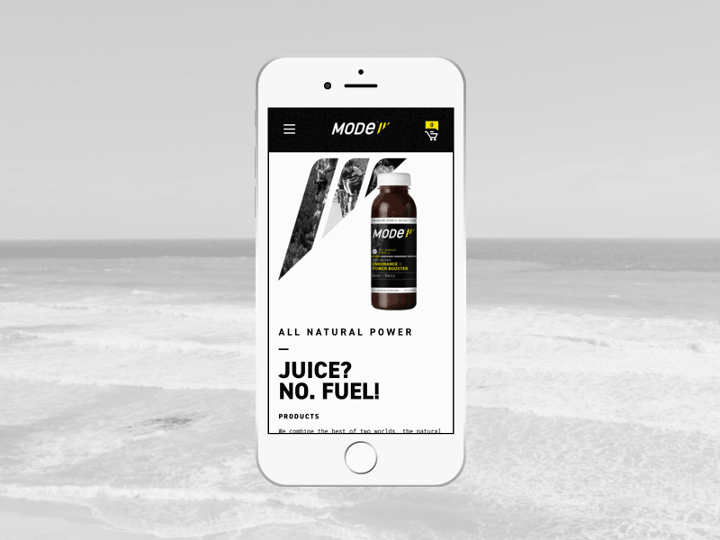 Mode Mobile View beach cycling drink ecommerce engaging interactive mobile nutrition physical fitness responsive sports website
