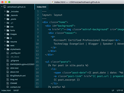 ashrafwani.com atom blog github personal website reprository website