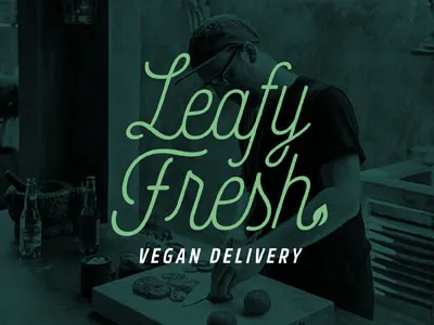 Leafy Fresh Logo Concept brand branding fresh lettering logo type typography vegan