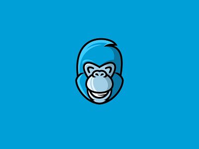 Gorillajack animal face fun gorilla head illustration logo monkey smile