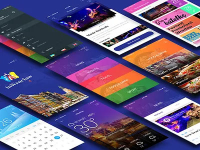 inWroclaw article calendar categories ios mobile navogation news people social ui ux weather
