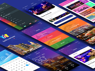 inWroclaw article calendar categories ios mobile navogation news people social ui ux weather