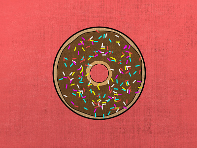 Alphabet - D (4/26) affinity designer alphabet designer donut flashcard illustration vector