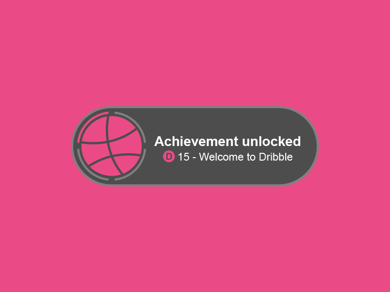 Achievement Unlocked dribble invite new thanks
