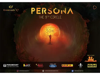 Persona Poster editing enhanced fire graphics orange persona poster