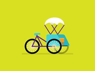 Pedicab illustration pedicab