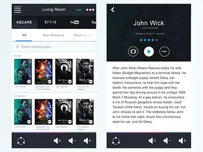 Smart House Movie Select app home iphone smart house ui
