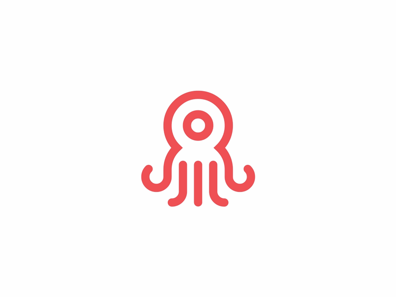 Octopus Loader loader loading animation logo animation octopus