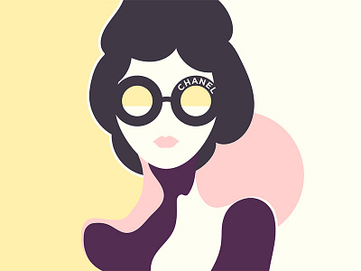 Not without my Chanels animation chanel character design fashion female freelance illustration sunglasses woman