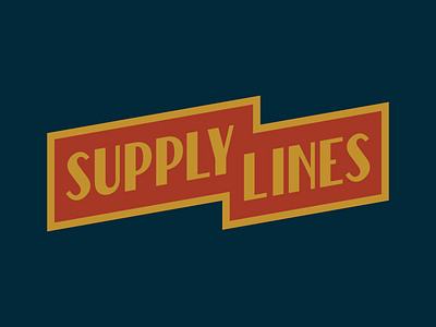 Supply Lines branding custom type education entrepreneurship logo manufacturing