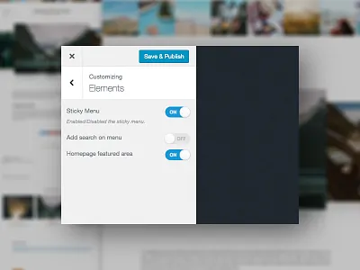 My Journey, Theme Customizer (WIP) blog customizer personal wordpress work in progress