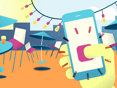 Patio App app drinks editorial illustration patio summer