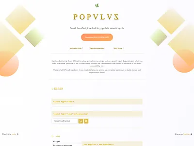 Populus.js accessibility design form input ui ux