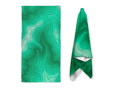 Valley beach towel map solehab topographic map towel