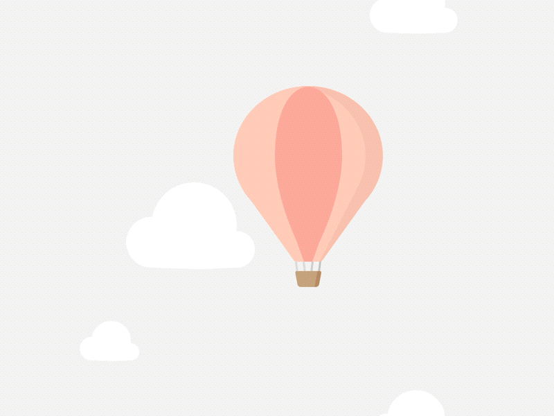 Hot-air Balloon animation flat gif hot air balloon illustration