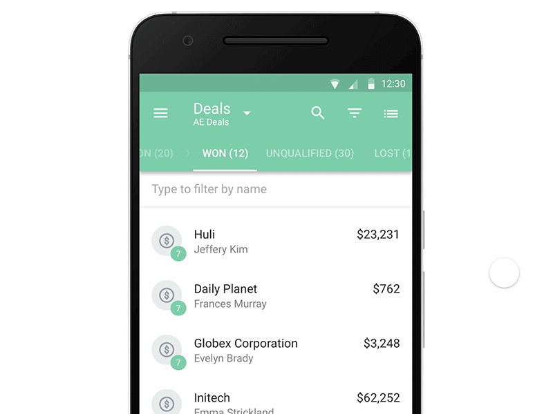 Stage switcher android framer interaction material prototyping tabs