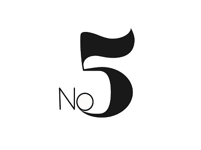 Tattoo Design five graphic number number five tattoo typography