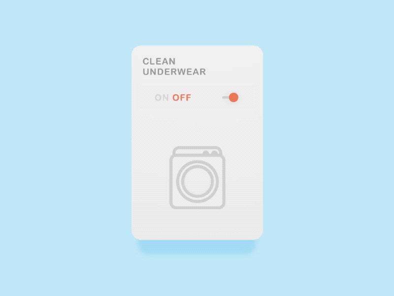 Cleanunderwear animated card flat minimal underwear wash