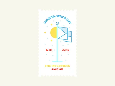 Independence Day art design graphic icon illustration manila philippines stamp