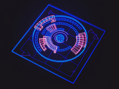 Sigma Gyro /// 3d cg cyber hologram houdini interface scifi ui ux