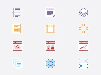 'Features' Icon Set - Part 1 dashboard document finance icon invoice