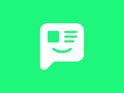 Optimist News logo concept bubble text emoji emoticon happy news aggregator smile newsletter text image optimist optimistic chat smile positive chatting social people