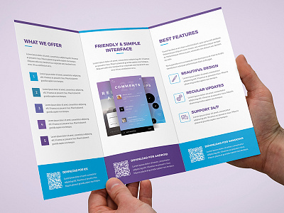 Brochure – Mobile Apps Tri-Fold Template apps apps store brochure brochure template brochure tri fold corporate creative download apps landing apps photoshop template services showcase