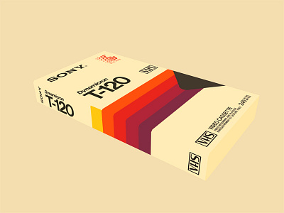 Sony VHS Tape cassette lowpoly tape vhs