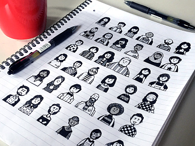 Character Sketches character design diversity genders illustration people sketch