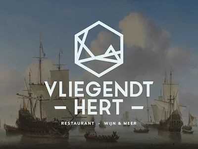Logo design Vliegendt Hert branding logo restaurant voc