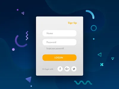 Sign In abstract daily ui memphis