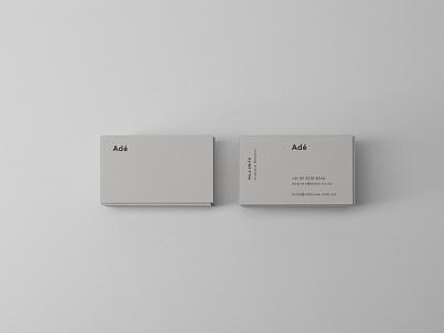 Ade Business Cards art direction branding layout print publication