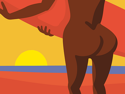 dat ass design holiday illustration label ocean sea summer sun surf surfboard surfing