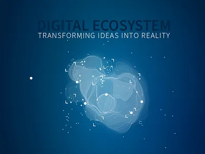 Digital Ecosystem Dribble digital ecosystem illustration