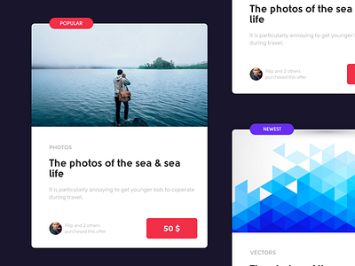 Featured product modal UI app design ui