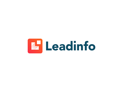 Leadinfo arrow b2b business data digital info l lead leadinfo logo monogram movement