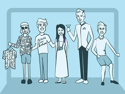 Cruise Characters cruise illustration nomad cruise people