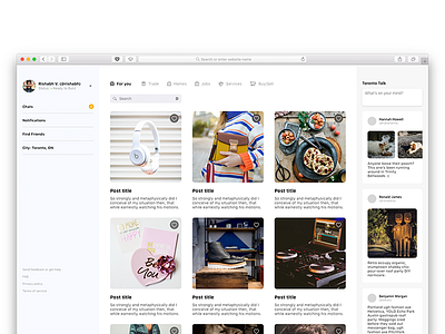 Layout: Web Consumption / Home Screen consumption content home home page landing layout madeintoronto minimal ui web website