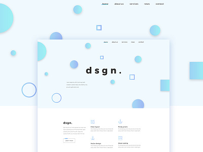 dsgn. blue concept design dsgn header home ui ux