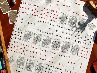 Uncut Card Sheet playing cards print