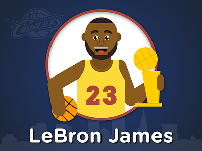 Lebron James Illustration basketball cavaliers cavs cleveland cleveland cavaliers illustration lebron lebron james nba vector